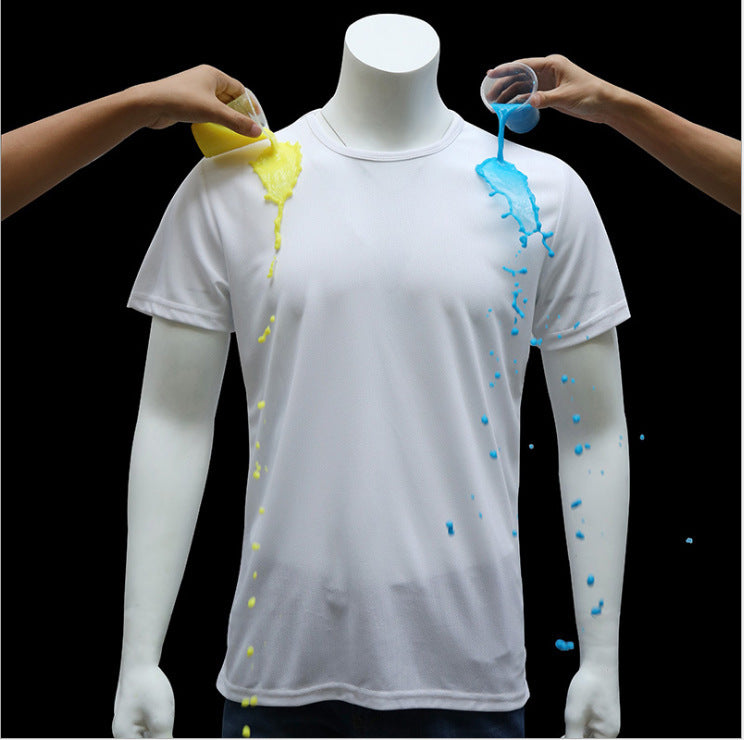 Men Clothing Quick-drying Waterproof Anti-fouling T-shirt Couple Half Sleeve Bottoming Shirt