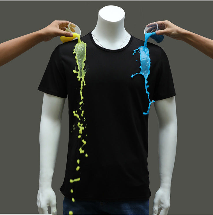 Men Clothing Quick-drying Waterproof Anti-fouling T-shirt Couple Half Sleeve Bottoming Shirt