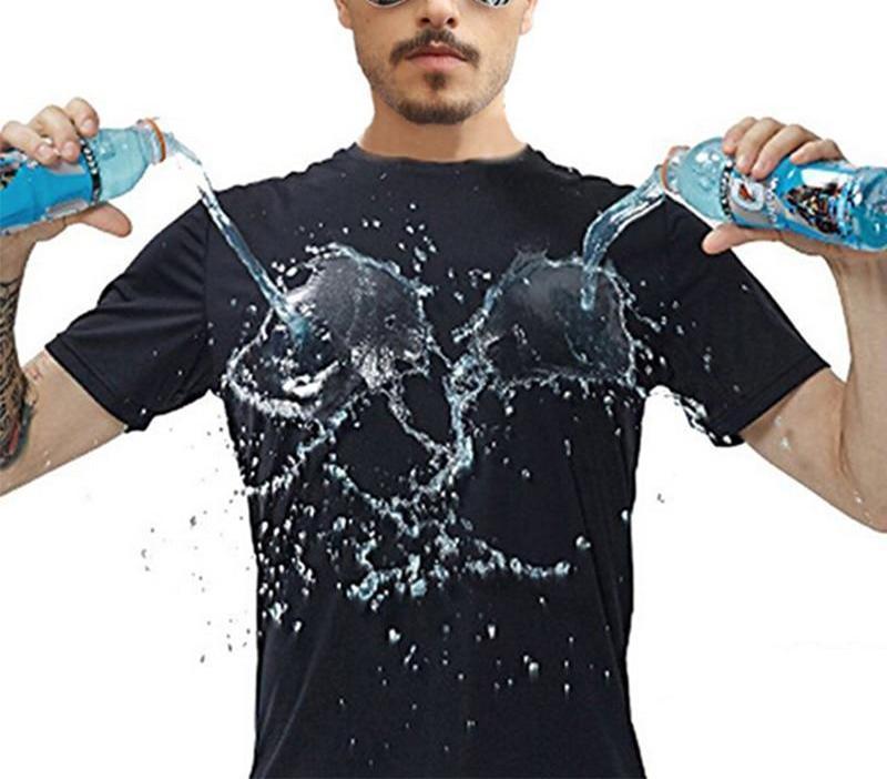 Men Clothing Quick-drying Waterproof Anti-fouling T-shirt Couple Half Sleeve Bottoming Shirt