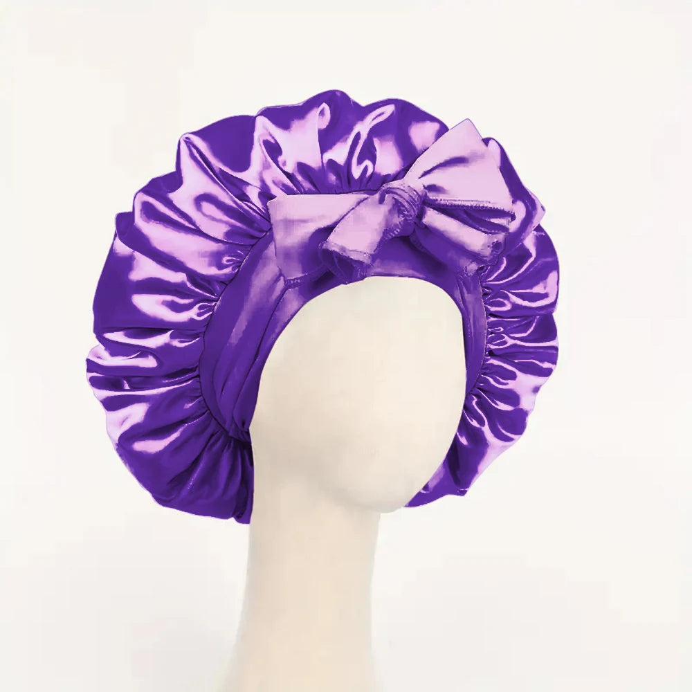 Satin Bonnet Silk Bonnet Adjustable Bonne For Sleeping Hair Bonnet With Tie Band Bonnets