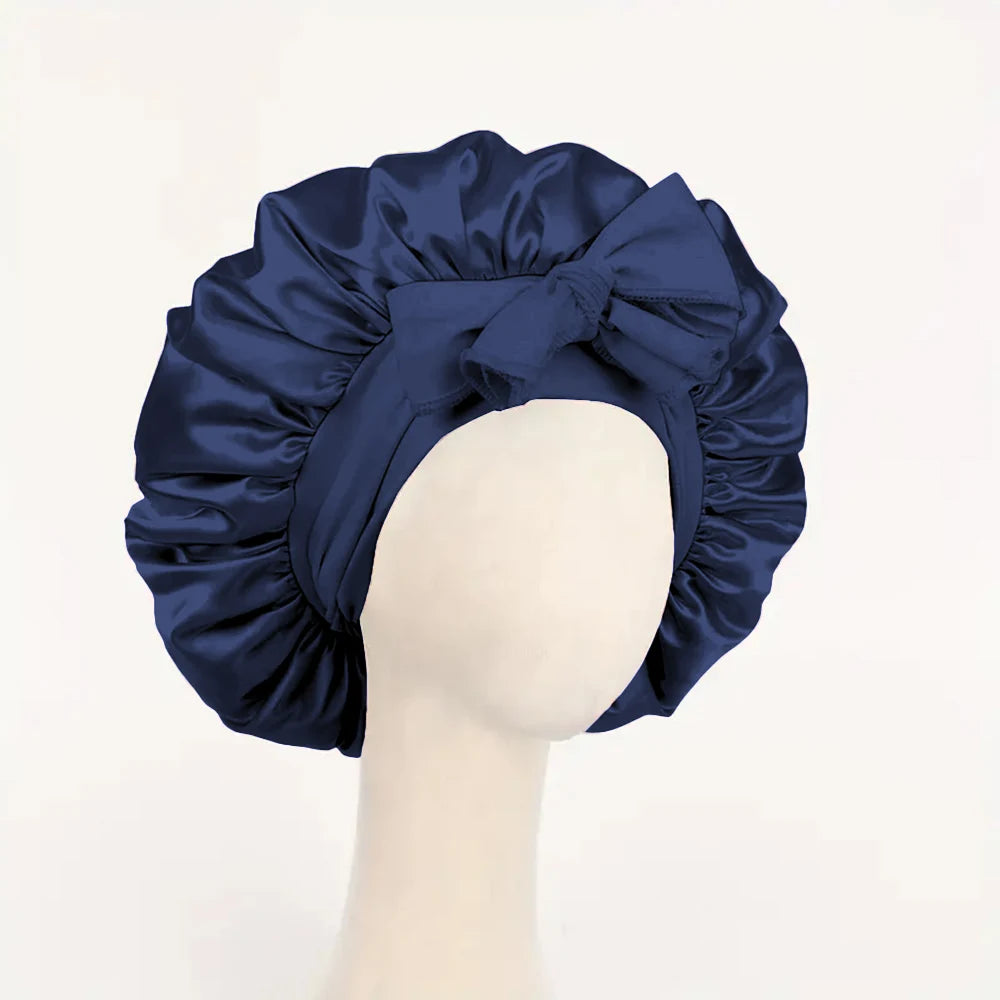 Satin Bonnet Silk Bonnet Adjustable Bonne For Sleeping Hair Bonnet With Tie Band Bonnets