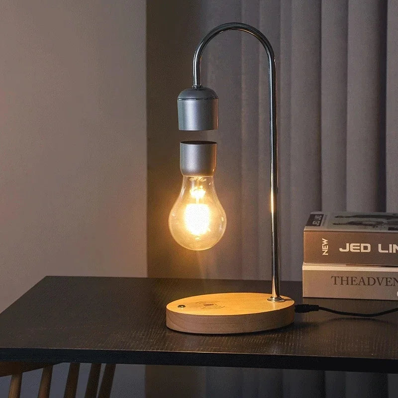 New Moon Night Lights Wireless Mobile Phone Charging Magnetic Levitation Lamp Table Room Decoration Lights Bedroom Desktop Lamps