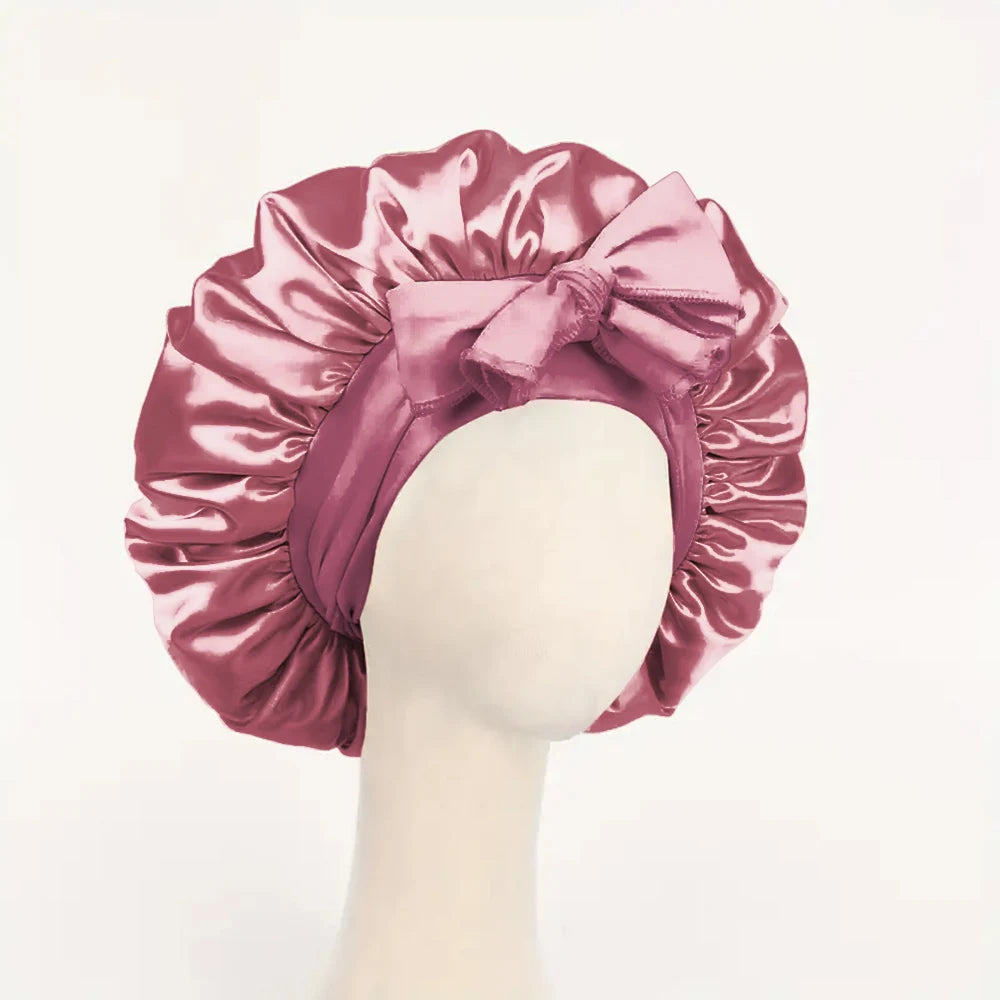 Satin Bonnet Silk Bonnet Adjustable Bonne For Sleeping Hair Bonnet With Tie Band Bonnets