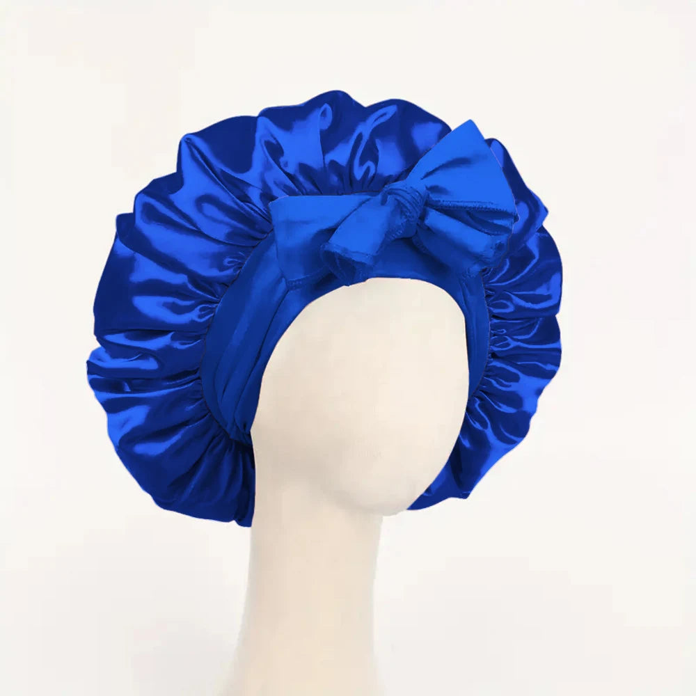 Satin Bonnet Silk Bonnet Adjustable Bonne For Sleeping Hair Bonnet With Tie Band Bonnets