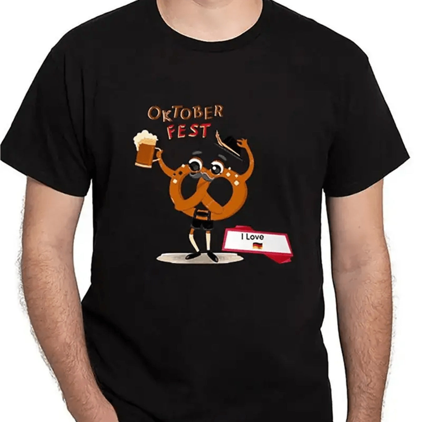Men's Creative Tops, Casual Short Sleeved Round Neck T-shirts, Summer Outdoor Men's Clothing