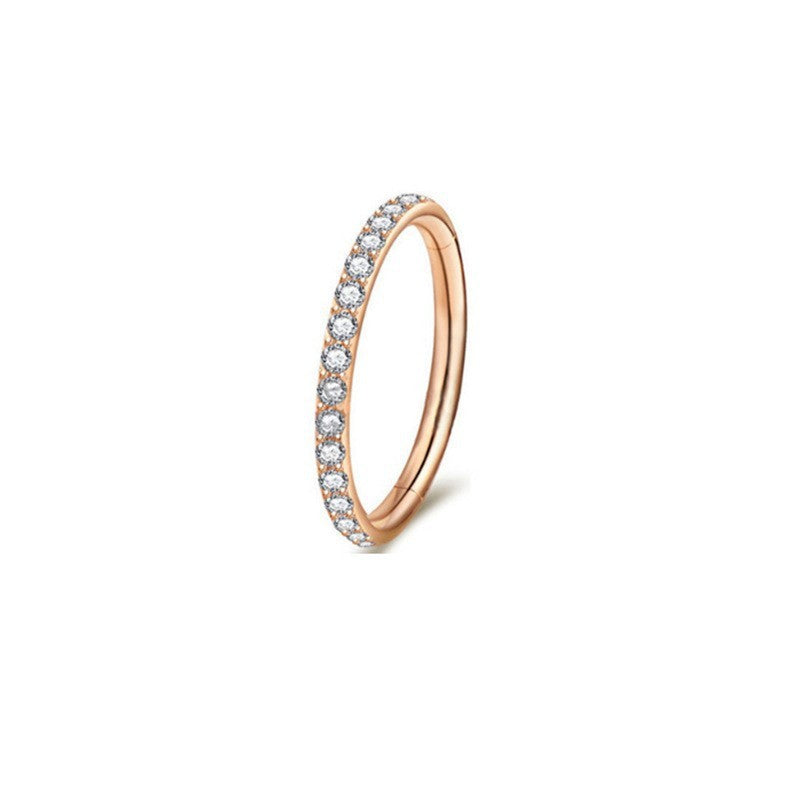 Stainless Steel Nose Ring Diamond Nose Ring Seamless Ring Multifunctional