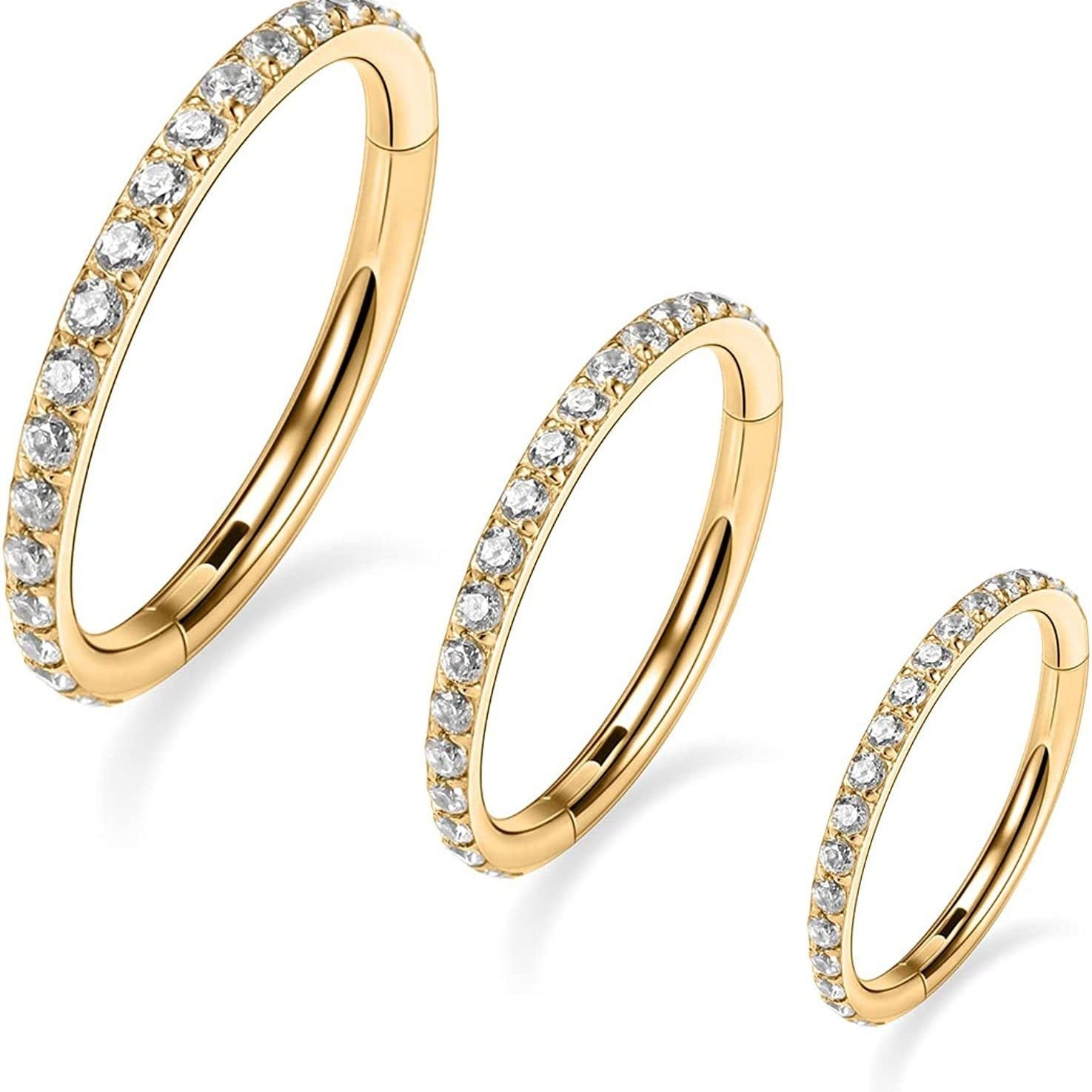 Stainless Steel Nose Ring Diamond Nose Ring Seamless Ring Multifunctional