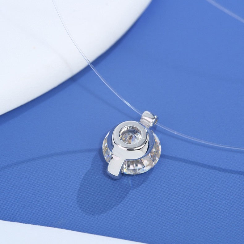 Women's Summer Fishing Line Moissanite Clavicle Chain