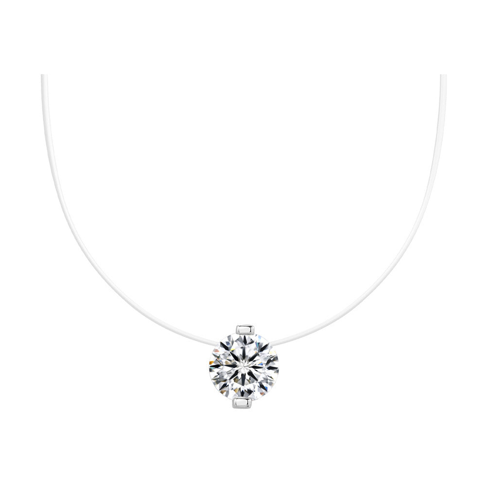 Women's Summer Fishing Line Moissanite Clavicle Chain