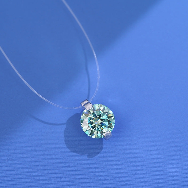 Women's Summer Fishing Line Moissanite Clavicle Chain