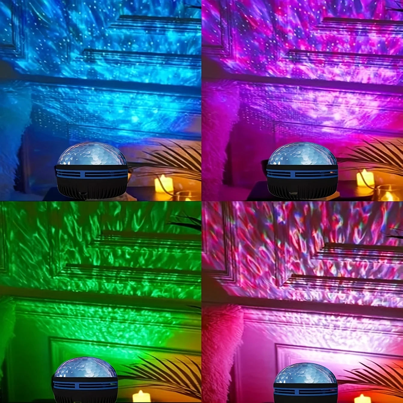 Star Projector, Galaxy Projector, Water Ocean Wave Projector For Bedroom Night Light  Room Decor With 7-Colors Patterns