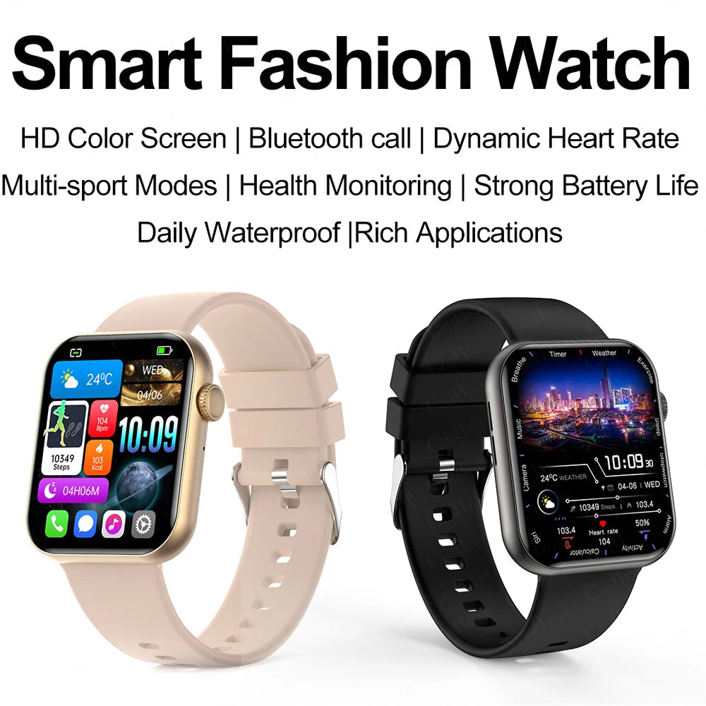 XIAOMI Smart Watch Full Touch Screen Bluetooth Call Heart Rate Waterproof Watches Sports Bracelet Smartwatch Women