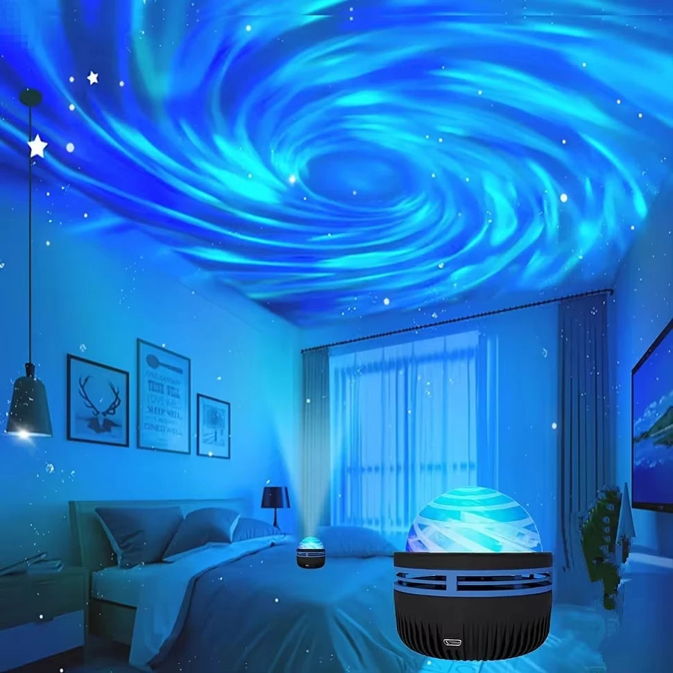 Star Projector, Galaxy Projector, Water Ocean Wave Projector For Bedroom Night Light  Room Decor With 7-Colors Patterns