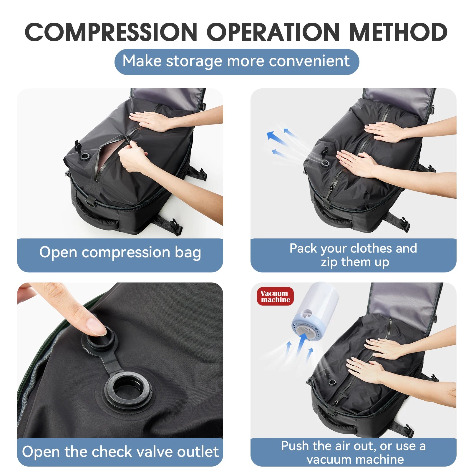 Vacuum Compression Travel Bag