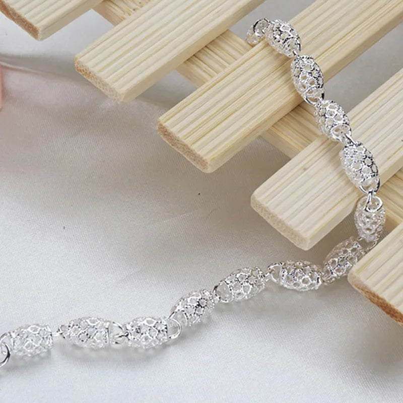 Sterling Silver Bracelets For Women Luxury Original Designer Hollow Lantern Ball Charm Bracelets Beautiful Jewelry