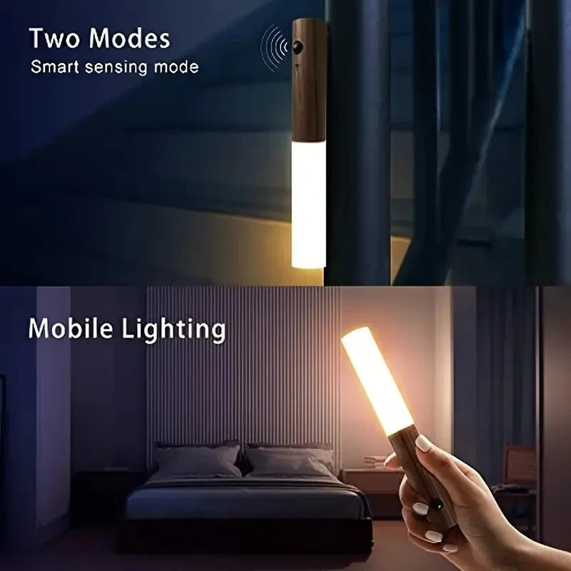 Intelligent Human Body Induction Night Light, LED Rechargeable Corridor Cabinet Wall Light, Household Toilet Wall Induction
