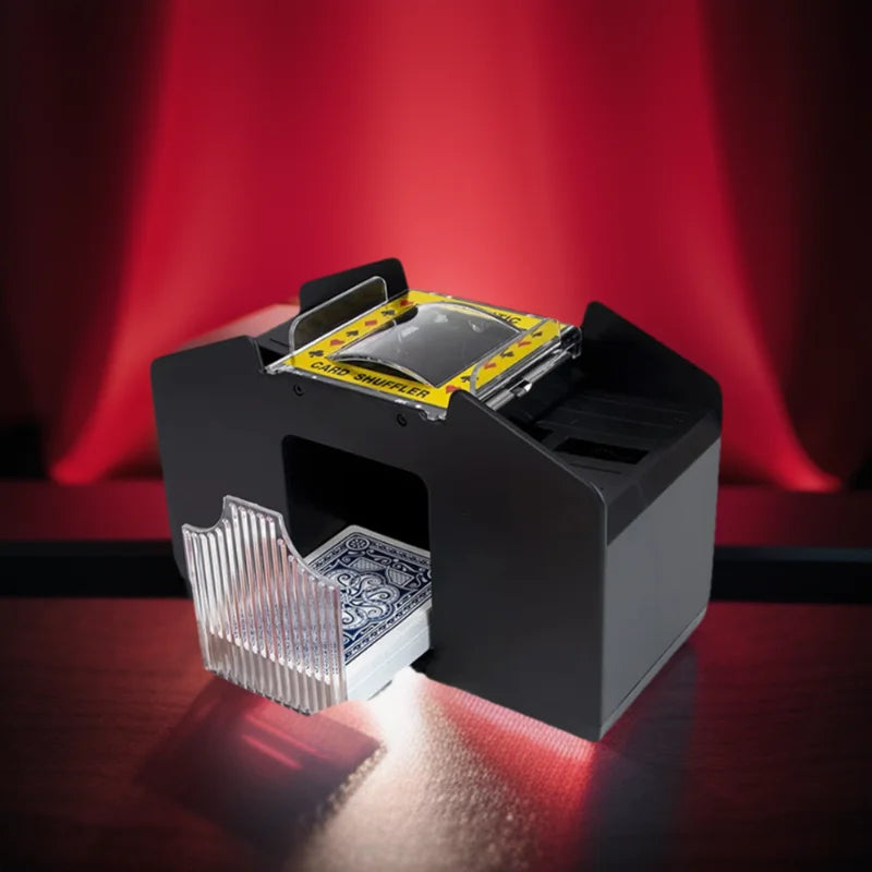 2 Deck Automatic Playing Card Shuffler Mixer Games Poker Sorter Machine Dispenser for Party Battery Operated USB-C Charging