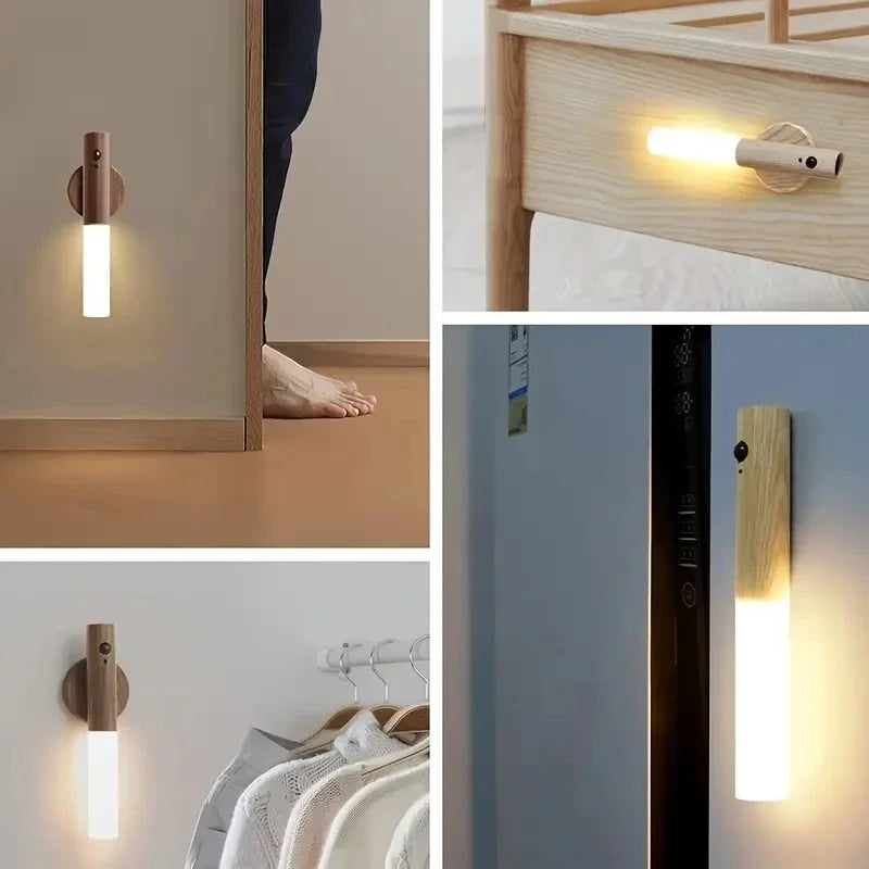 Intelligent Human Body Induction Night Light, LED Rechargeable Corridor Cabinet Wall Light, Household Toilet Wall Induction