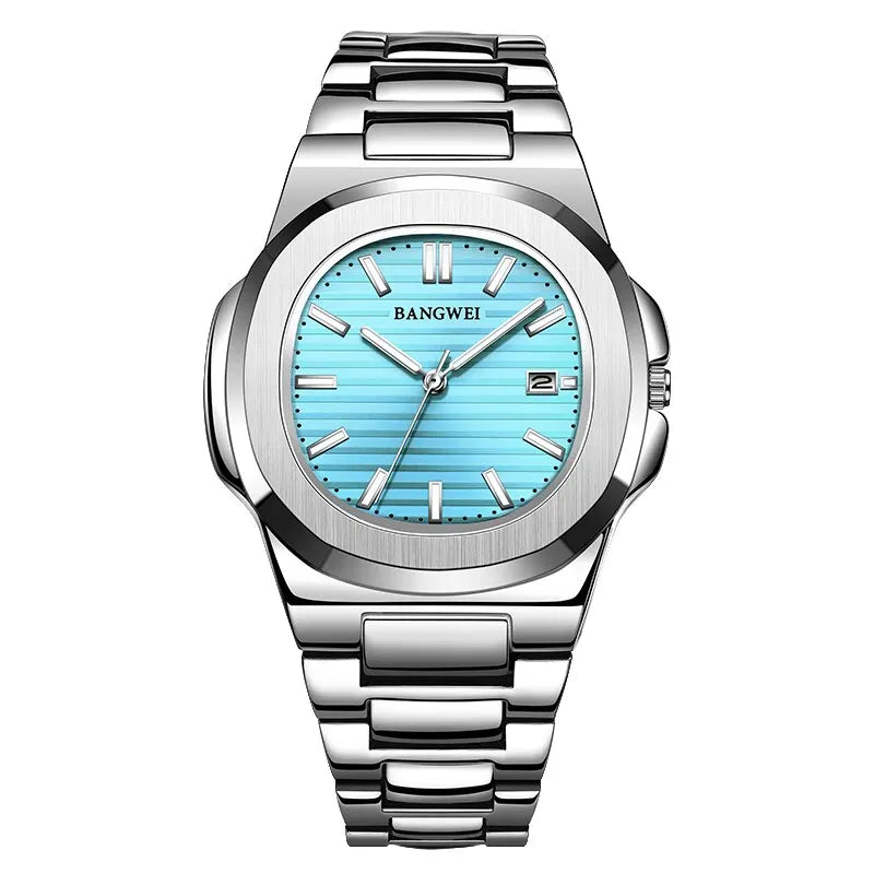 Luxury Men Quartz Watches 30M Waterproof Automatic Date Watch Man Stainless Steel Sport Chronograph Watch
