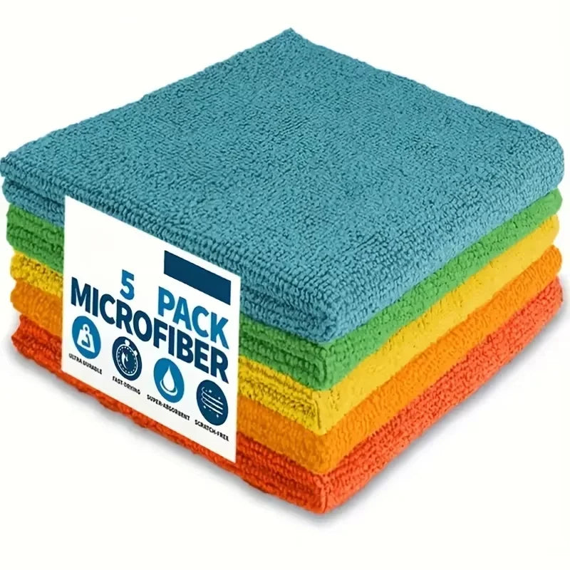 10 pcs Kitchen Towel, Ultra-fine Fiber Light Gray Cleaning Cloth Set, Absorbent, Soft And Stain-removing Cloth