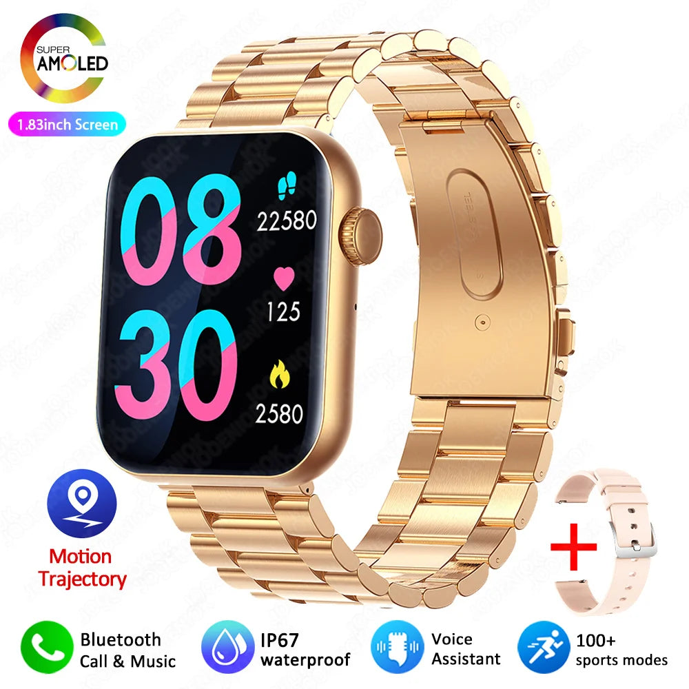 XIAOMI Smart Watch Full Touch Screen Bluetooth Call Heart Rate Waterproof Watches Sports Bracelet Smartwatch Women