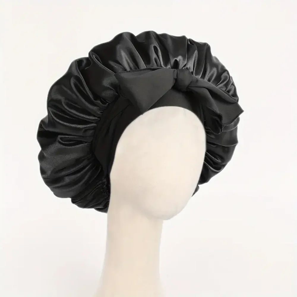 Satin Bonnet Silk Bonnet Adjustable Bonne For Sleeping Hair Bonnet With Tie Band Bonnets