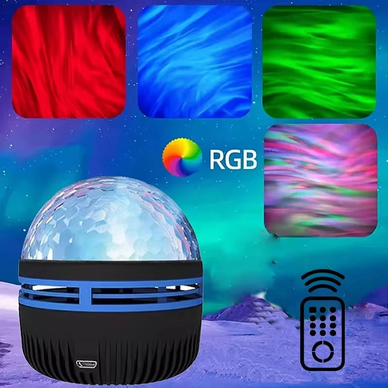 Star Projector, Galaxy Projector, Water Ocean Wave Projector For Bedroom Night Light  Room Decor With 7-Colors Patterns