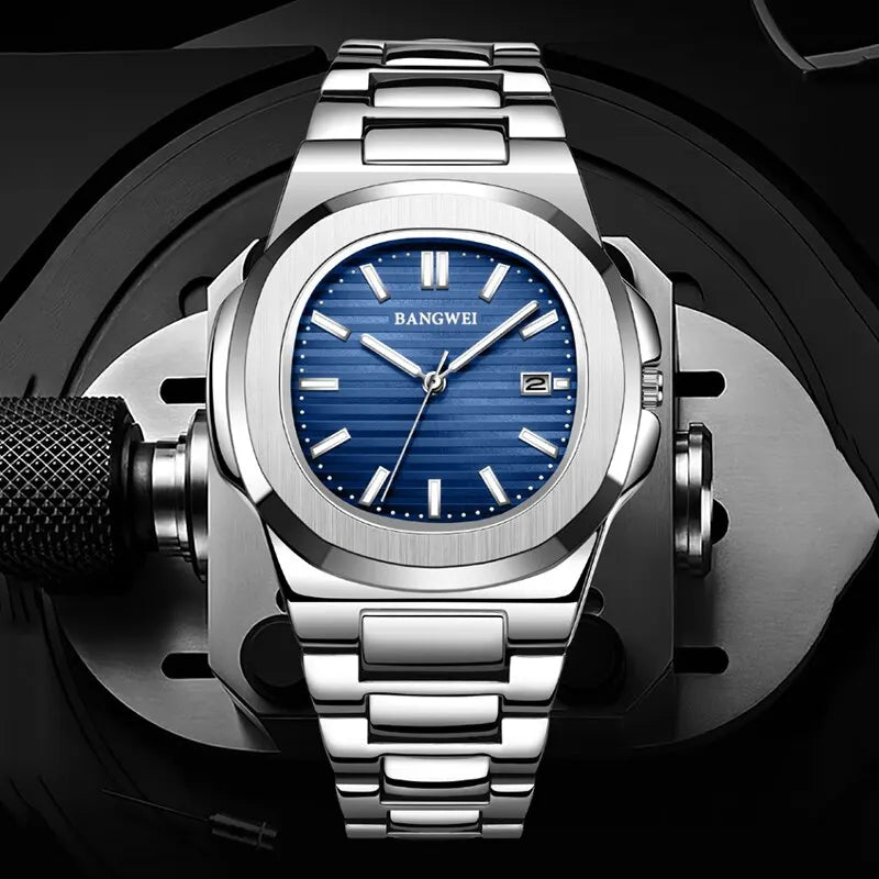 Luxury Men Quartz Watches 30M Waterproof Automatic Date Watch Man Stainless Steel Sport Chronograph Watch