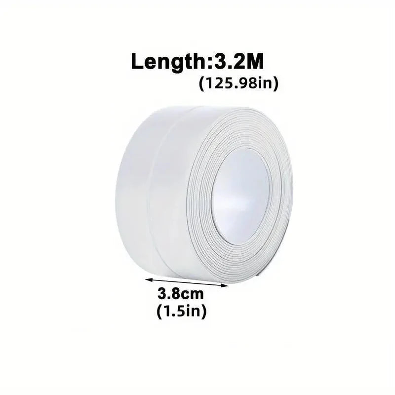 Sealed Self-adhesive Waterproof PVC Sticker,self-adhesive Waterproof Tape,Bathroom & Shower Sealing TapeForKitchen, Shower, Sink