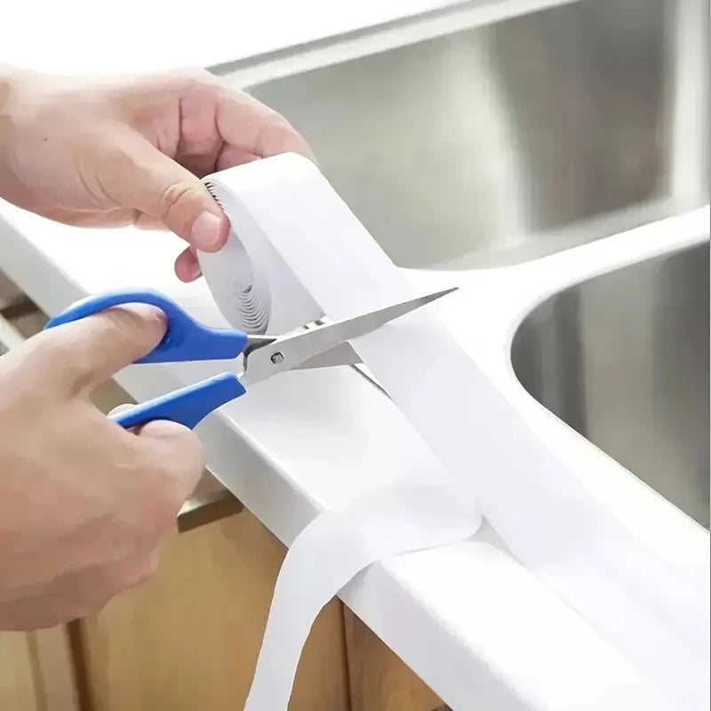 Sealed Self-adhesive Waterproof PVC Sticker,self-adhesive Waterproof Tape,Bathroom & Shower Sealing TapeForKitchen, Shower, Sink