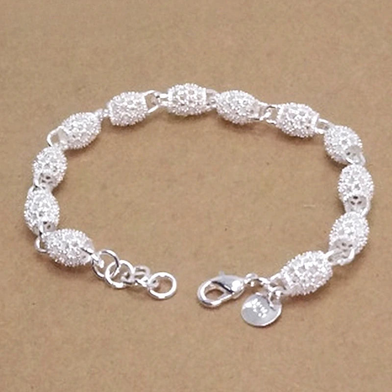 Sterling Silver Bracelets For Women Luxury Original Designer Hollow Lantern Ball Charm Bracelets Beautiful Jewelry
