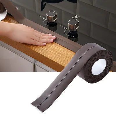 Sealed Self-adhesive Waterproof PVC Sticker,self-adhesive Waterproof Tape,Bathroom & Shower Sealing TapeForKitchen, Shower, Sink