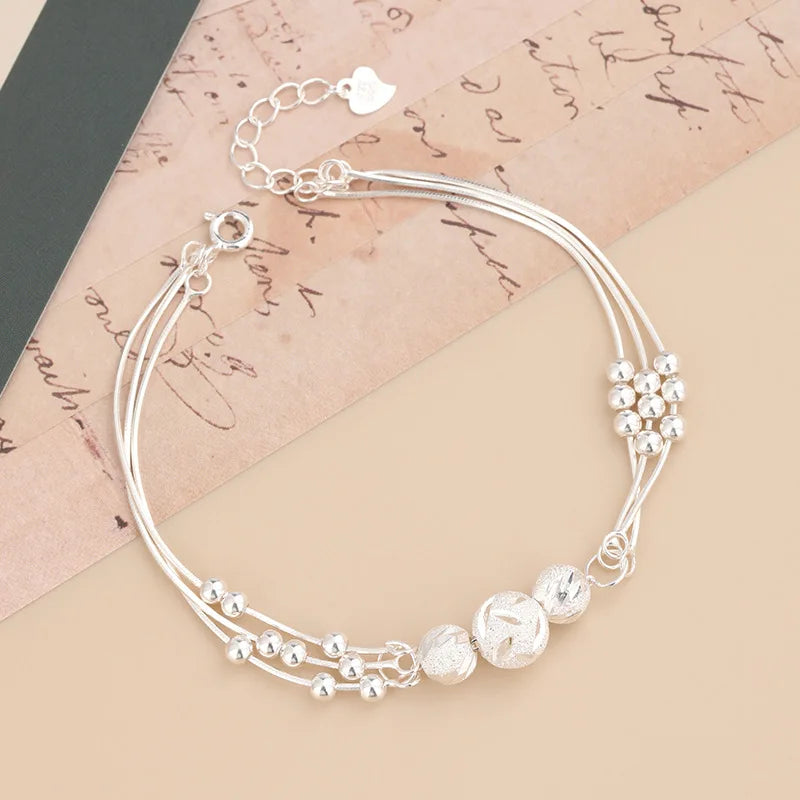 Sterling Silver Bracelets For Women Luxury Original Designer Hollow Lantern Ball Charm Bracelets Beautiful Jewelry