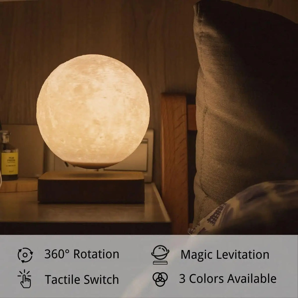 Levitating Moon Lamp, Magnetic Floating Moon Lamp Spinning Luna Night Light  for Home Office Desk Decor ,