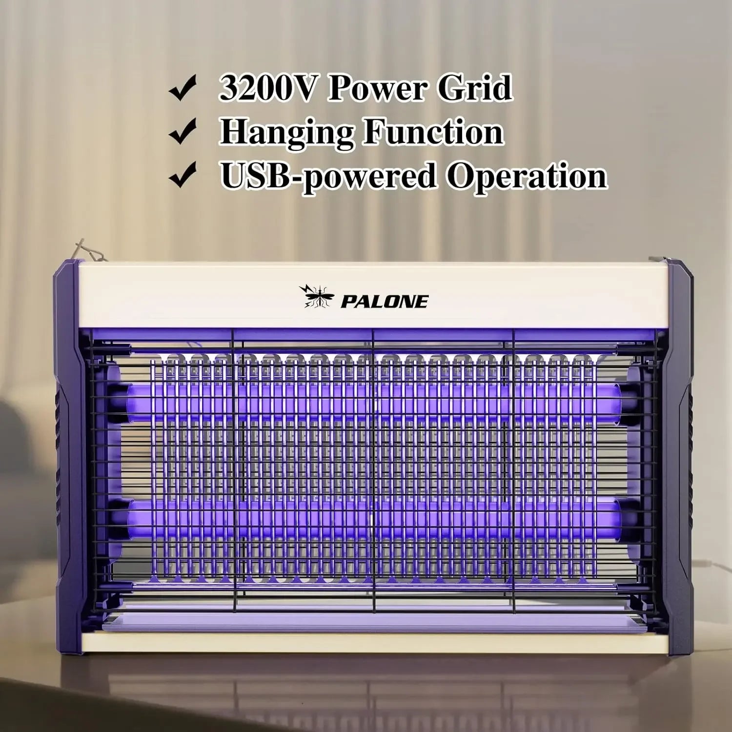 Electric Bug Zapper Mosquito Zapper Killer Indoor Insect with Hanging Chain