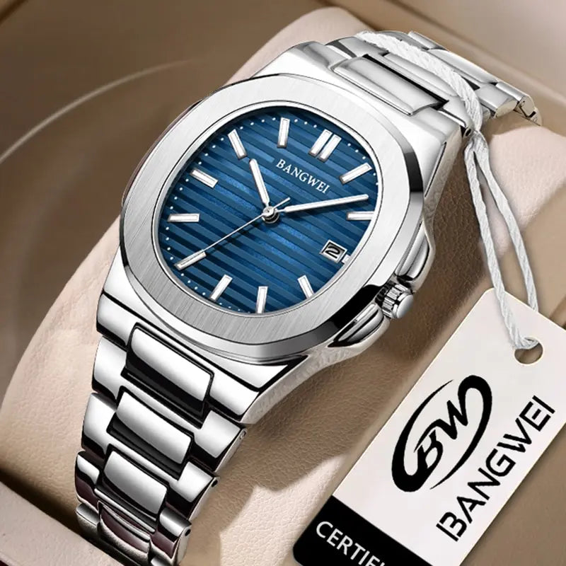 Luxury Men Quartz Watches 30M Waterproof Automatic Date Watch Man Stainless Steel Sport Chronograph Watch
