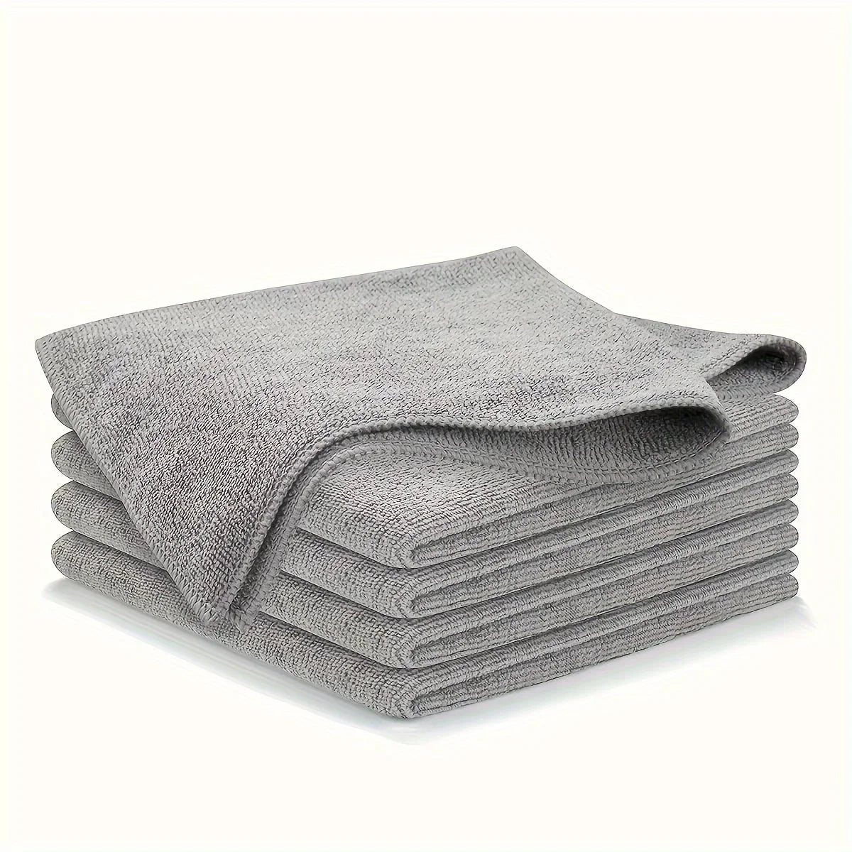 10 pcs Kitchen Towel, Ultra-fine Fiber Light Gray Cleaning Cloth Set, Absorbent, Soft And Stain-removing Cloth