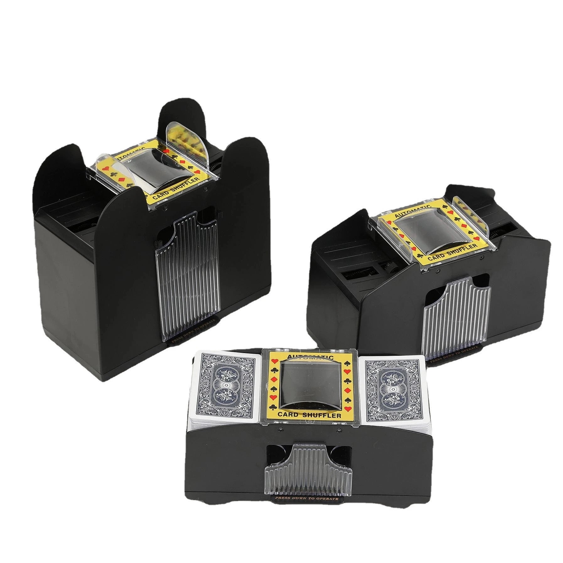 2 Deck Automatic Playing Card Shuffler Mixer Games Poker Sorter Machine Dispenser for Party Battery Operated USB-C Charging