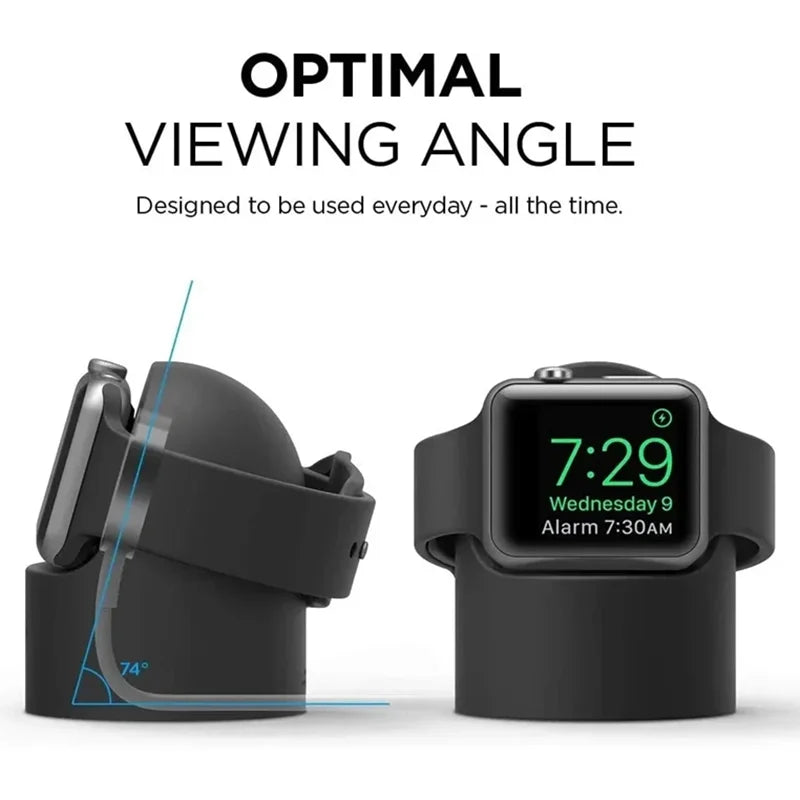 Charger Stand For Apple Watch Series 9 8 7 6 5 SE 3 Ultra 1 2 Charger Dock Station Silicone Bracket watch Charging Cable Holder