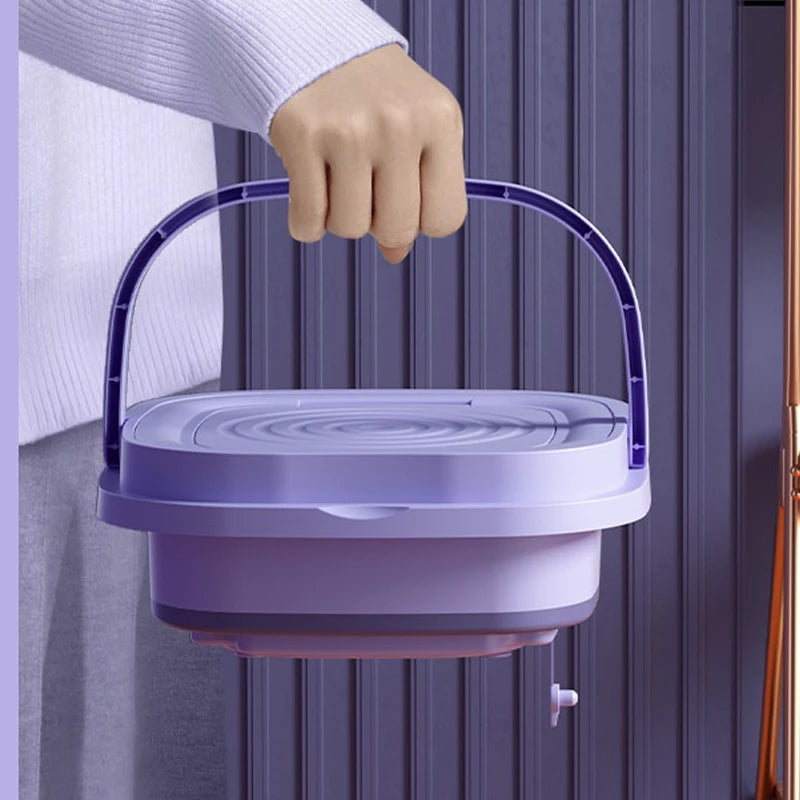 8L Portable Small Foldable Washing Machine with Spin Dryer Household Mini Washing Machine