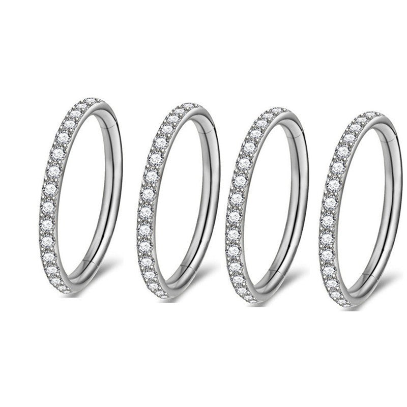 Stainless Steel Nose Ring Diamond Nose Ring Seamless Ring Multifunctional