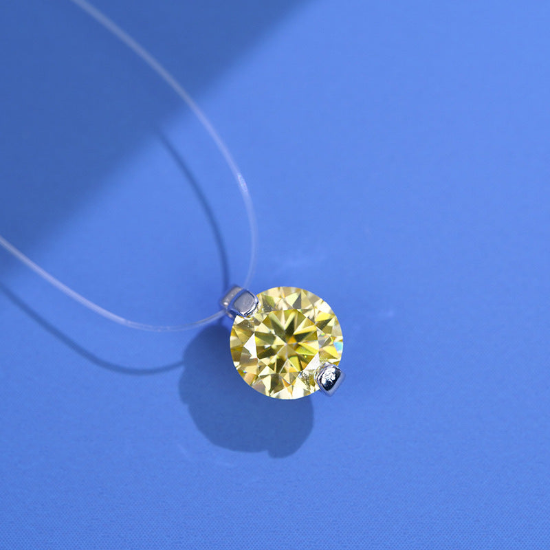Women's Summer Fishing Line Moissanite Clavicle Chain