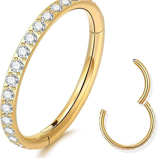 Stainless Steel Nose Ring Diamond Nose Ring Seamless Ring Multifunctional