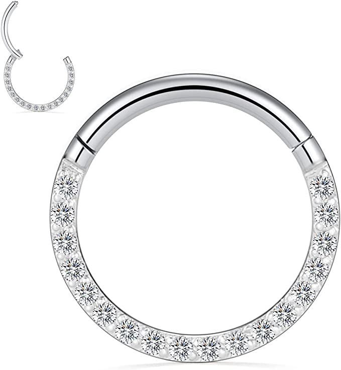 Stainless Steel Nose Ring Diamond Nose Ring Seamless Ring Multifunctional
