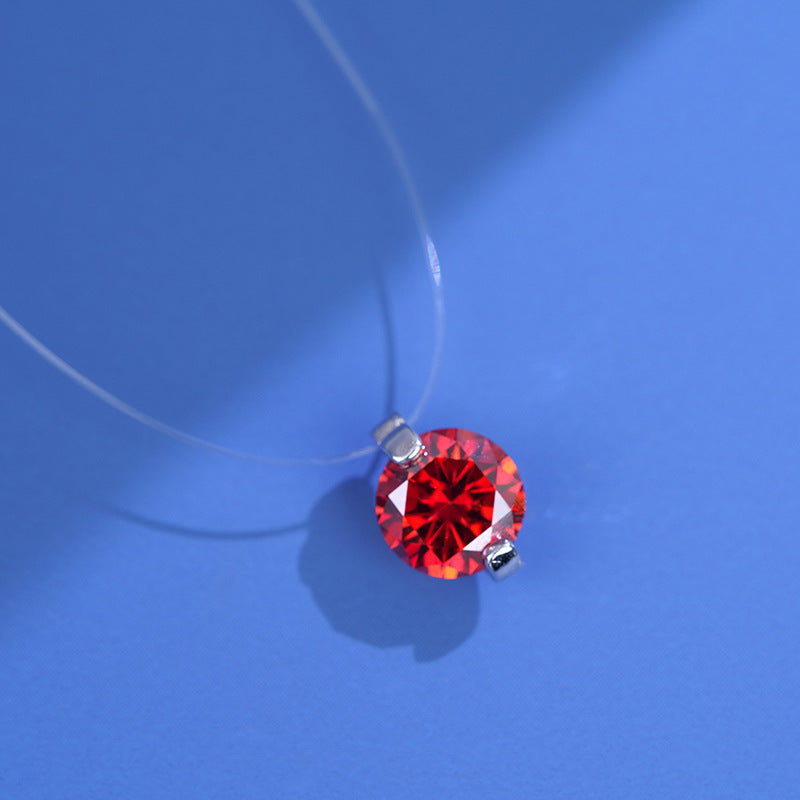 Women's Summer Fishing Line Moissanite Clavicle Chain
